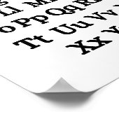 Schwarz-Weiß-Alphabet-Lehrplakat Poster (Ecke)