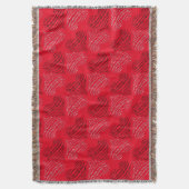 Schwarz-Weiß-Alternativherz-Linien auf Rot Decke (Vorderseite Vertikal)