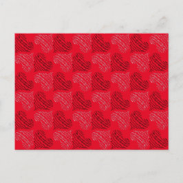 Schwarz-Weiß-Alternativherz-Linien auf Rot Postkarte