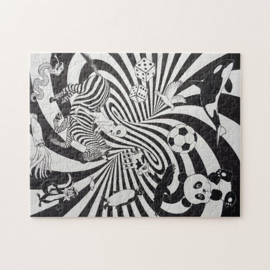 Schwarz-Weiß-Alternativuniversum Puzzle (Horizontal)