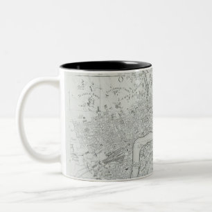 Schwarz-Weiß-Altstadt - Stadtkarte Zweifarbige Tasse