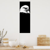Schwarz-weiß American Bald Eagle Pop Art Poster (Küche)
