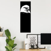 Schwarz-weiß American Bald Eagle Pop Art Poster (Heimbüro)