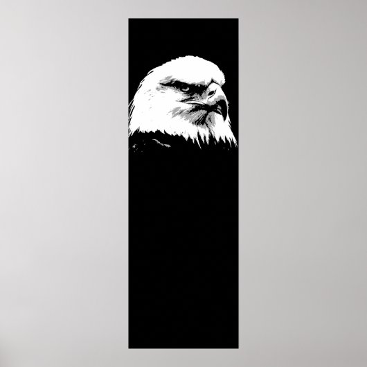 Schwarz-weiß American Bald Eagle Pop Art Poster (Vorne)