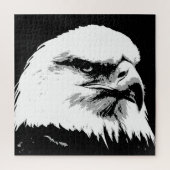 Schwarz-weiß American Bald Eagle Pop Art Puzzle (Vertikal)