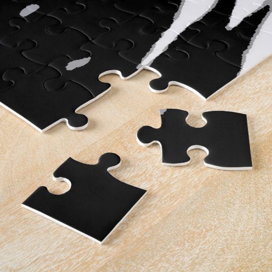 Schwarz-weiß American Bald Eagle Pop Art Puzzle (Seite)