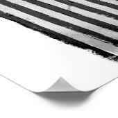 Schwarz-Weiß-amerikanische Flagge Poster (Ecke)