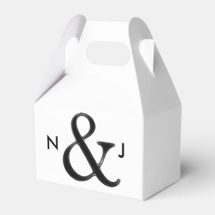 Schwarz & Weiß Ampersand Chic Custom Wedding Gefal Geschenkschachtel