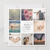 Schwarz-Weiß-Ampersand Foto Collage Hochzeit Save The Date (Vorderseite)