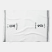 Schwarz-Weiß-Ananas Personalisiert Geschirrtuch (Horizontal)