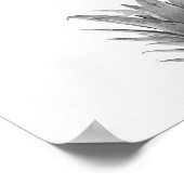 Schwarz-Weiß-Ananas Poster (Ecke)