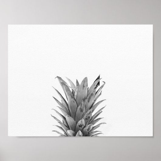 Schwarz-Weiß-Ananas Poster (Vorne)
