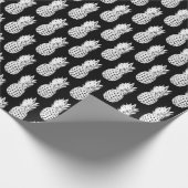 Schwarz-Weiß-Ananas-Verpackungspapier Geschenkpapier (Ecke)