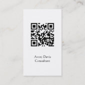 Schwarz-Weiß-Anatomie Art Back Muscles QR Code V2 Visitenkarte (Rückseite)