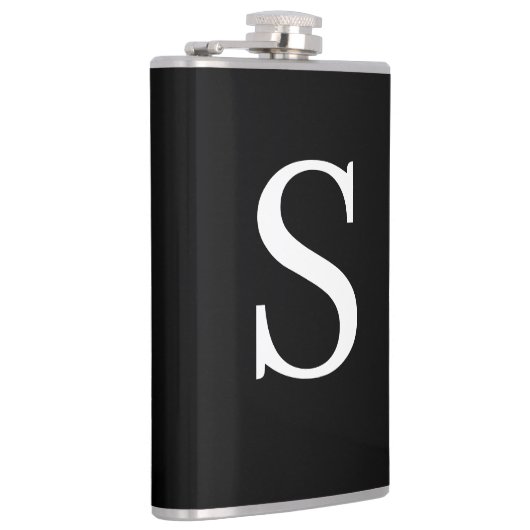 Schwarz-Weiß-Anfangsbuchstaben Mit Monogramm Schli Flachmann (Rechts)