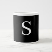 Schwarz-Weiß-Anfangsbuchstaben Mit Monogramm Schli Jumbo-Tasse (Vorderseite)