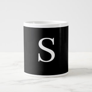 Schwarz-Weiß-Anfangsbuchstaben Mit Monogramm Schli Jumbo-Tasse