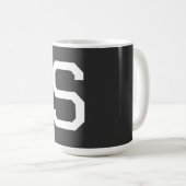Schwarz-Weiß-Anfangsbuchstaben Mit Monogramm Schli Kaffeetasse (VorderseiteRechts)