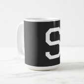 Schwarz-Weiß-Anfangsbuchstaben Mit Monogramm Schli Kaffeetasse (Vorderseite Links)