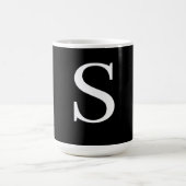 Schwarz-Weiß-Anfangsbuchstaben Mit Monogramm Schli Kaffeetasse (Mittel)
