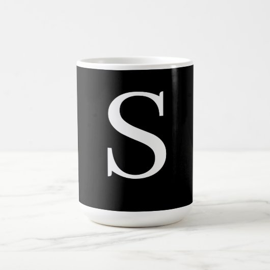 Schwarz-Weiß-Anfangsbuchstaben Mit Monogramm Schli Kaffeetasse (Mittel)