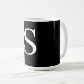 Schwarz-Weiß-Anfangsbuchstaben Mit Monogramm Schli Kaffeetasse (VorderseiteRechts)