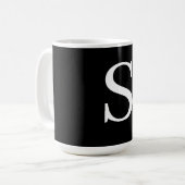 Schwarz-Weiß-Anfangsbuchstaben Mit Monogramm Schli Kaffeetasse (Vorderseite Links)
