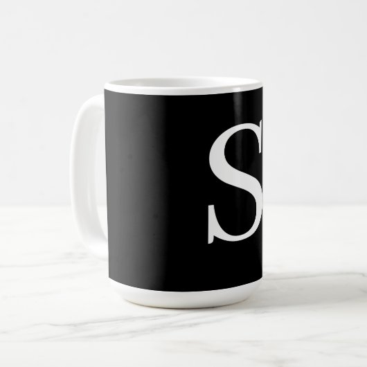 Schwarz-Weiß-Anfangsbuchstaben Mit Monogramm Schli Kaffeetasse (Vorderseite Links)