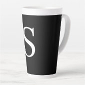 Schwarz-Weiß-Anfangsbuchstaben Mit Monogramm Schli Milchtasse (Rechte Ecke)