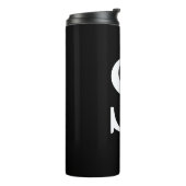 Schwarz-Weiß-Anfangsbuchstaben Mit Monogramm Schli Thermosbecher (Nach links gedreht)