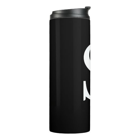Schwarz-Weiß-Anfangsbuchstaben Mit Monogramm Schli Thermosbecher (Nach links gedreht)