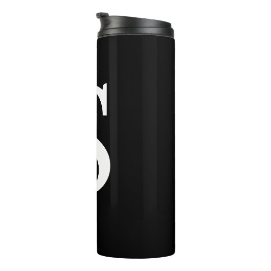 Schwarz-Weiß-Anfangsbuchstaben Mit Monogramm Schli Thermosbecher (Nach rechts gedreht)