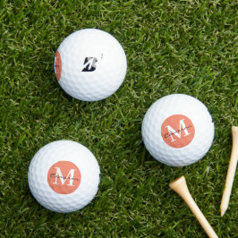 Schwarz-Weiß-Anfangsbuchstaben und Personalisierte Golfball