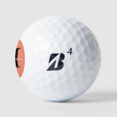 Schwarz-Weiß-Anfangsbuchstaben und Personalisierte Golfball (Logo)