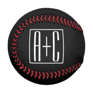Schwarz & Weiß   Anfangsbuchstaben von Paaren Baseball