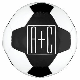 Schwarz & Weiß Anfangsbuchstaben von Paaren Fußball