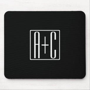 Schwarz & Weiß   Anfangsbuchstaben von Paaren Mousepad