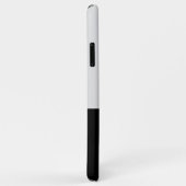 Schwarz-Weiß-Anfangsfarbblock Case-Mate iPhone Hülle (Hinten/Rechts)