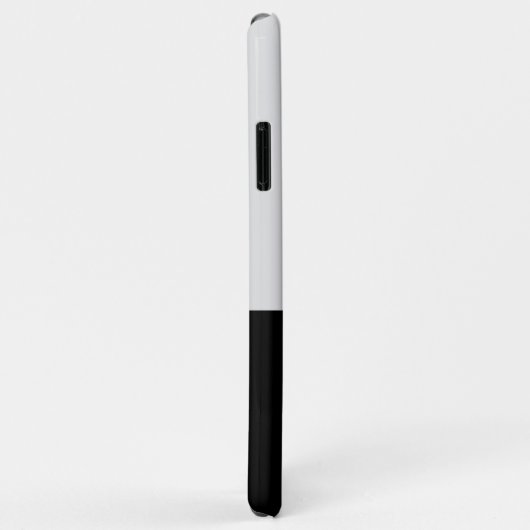 Schwarz-Weiß-Anfangsfarbblock Case-Mate iPhone Hülle (Hinten/Rechts)