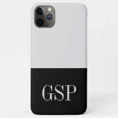 Schwarz-Weiß-Anfangsfarbblock Case-Mate iPhone Hülle (Rückseite)