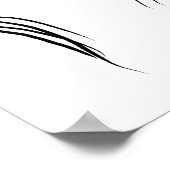 Schwarz-Weiß-Anime Poster (Ecke)