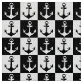 Schwarz-Weiß-Anker Stoff (Nahaufnahme)