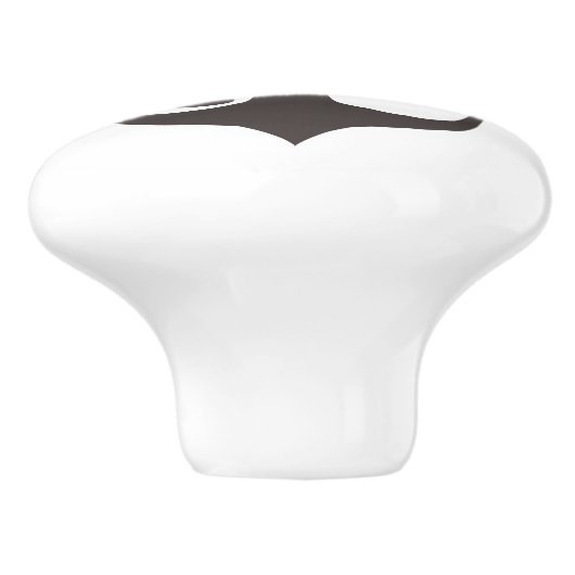 Schwarz-Weiß-Ankerdesign Keramikknauf (Seitenansicht)