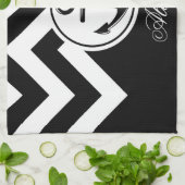 Schwarz-Weiß-Ankermuster Geschirrtuch (Gefaltet)