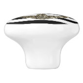 Schwarz-Weiß-Ankerzieher Keramikknauf (Seitenansicht)