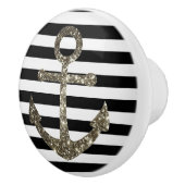 Schwarz-Weiß-Ankerzieher Keramikknauf (Rechts)