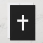 Schwarz-Weiß-Ankündigung der Neuen Beerdigung Einladung (Rückseite)