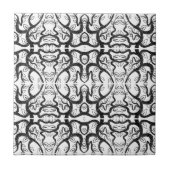 Schwarz & Weiß - Anpassbar - Farbe hinzufügen Fliese (Vorderseite)