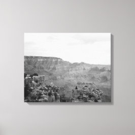 Schwarz-Weiß-Ansicht über den Grand Canyon 16x20 Leinwanddruck