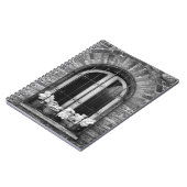 Schwarz-Weiß-Ansicht von Fenster- und Blume-Töpfen Notizblock (Linke Seite)